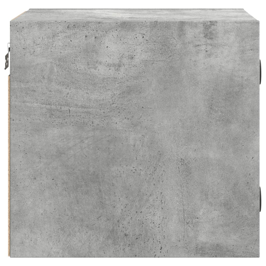 Nachtkastje Met Glazen Deur 35X37X35 Cm Betongrijs 1