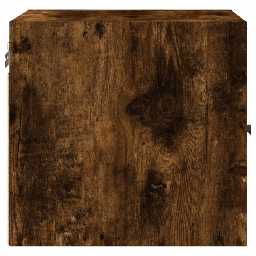 Nachtkastjes Met Glazen Deuren 35X37X35 Cm Gerookt eiken 2