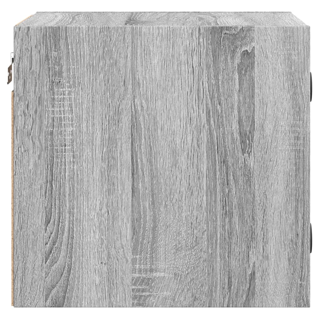 Nachtkastje Met Glazen Deur 35X37X35 Cm Eikenkleur Grijs sonoma 1