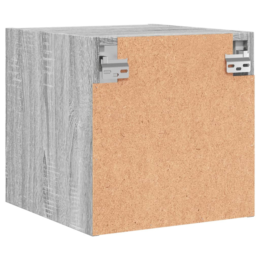 Nachtkastjes Met Glazen Deuren 35X37X35 Cm 2 Grijs sonoma