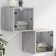 Nachtkastjes 2 st 35x37x35 cm grijs sonoma