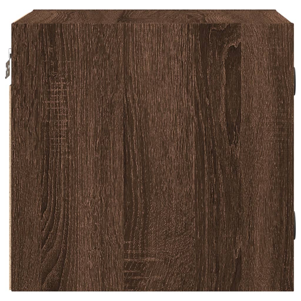 Nachtkastje Met Glazen Deur 35X37X35 Cm Bruineikenkleurig bruin eikenkleur 1