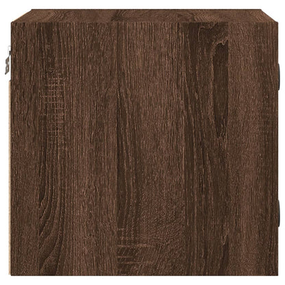 Nachtkastje Met Glazen Deur 35X37X35 Cm Bruineikenkleurig bruin eikenkleur 1