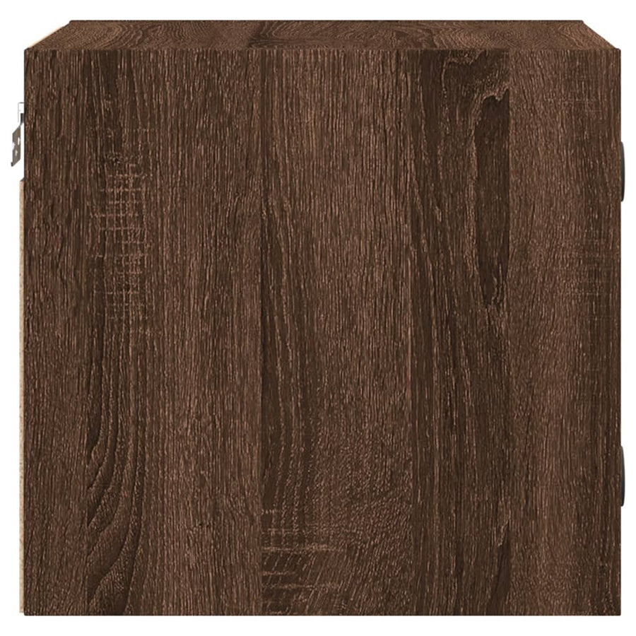 Nachtkastje Met Glazen Deur 35X37X35 Cm Bruineikenkleurig bruin eikenkleur 1