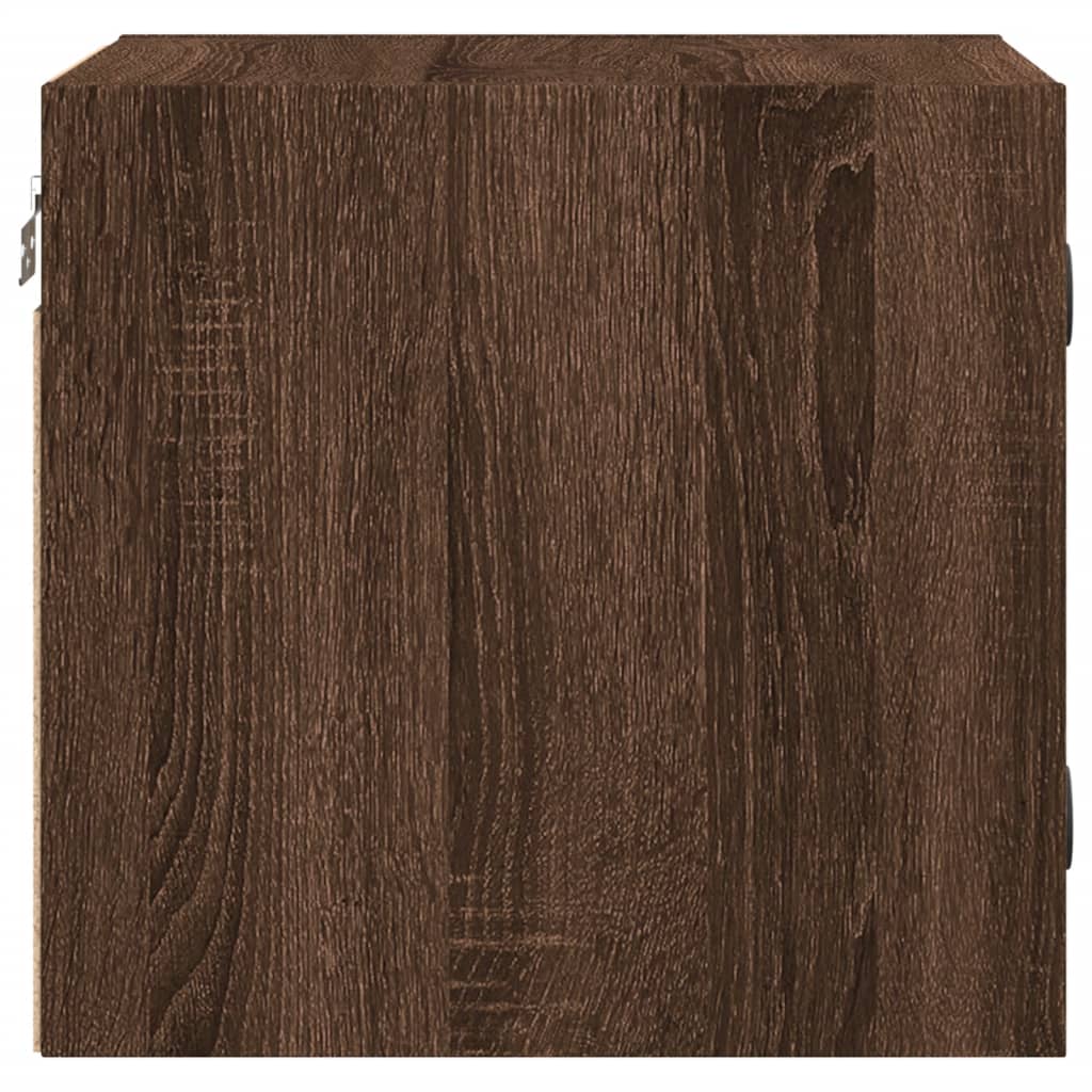 Nachtkastjes Met Glazen Deuren 35X37X35 Cm Bruineikenkleur bruin eikenkleur 2