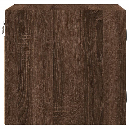 Nachtkastjes Met Glazen Deuren 35X37X35 Cm Bruineikenkleur bruin eikenkleur 2