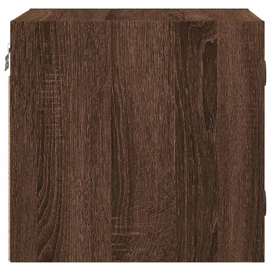 Nachtkastjes Met Glazen Deuren 35X37X35 Cm Bruineikenkleur bruin eikenkleur 2
