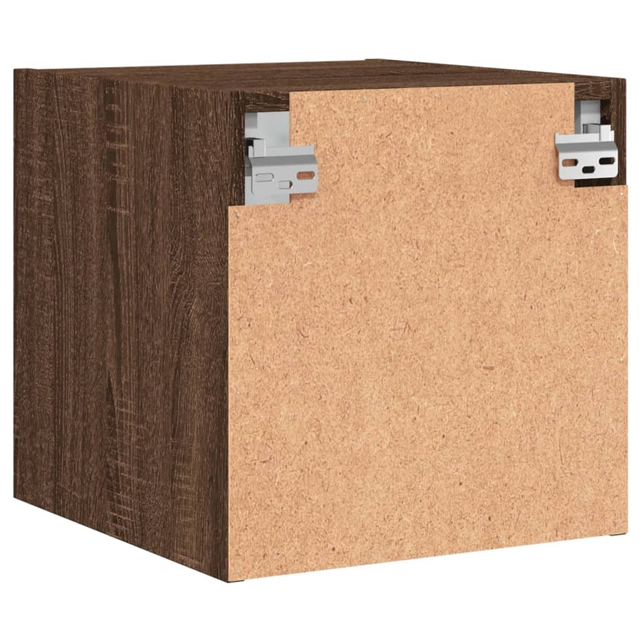 Nachtkastjes Met Glazen Deuren 35X37X35 Cm Bruineikenkleur bruin eikenkleur 2