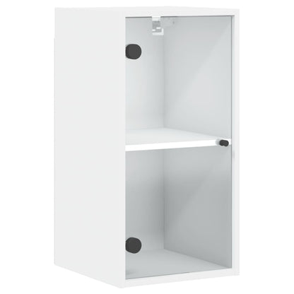 Wandkast Met Glazen Deuren 35X37X68,5 Cm Wit