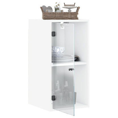 Wandkast Met Glazen Deuren 35X37X68,5 Cm Wit