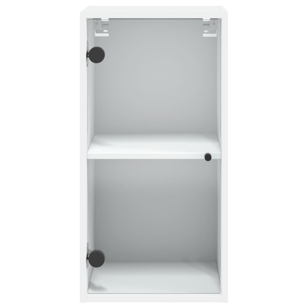 Wandkast Met Glazen Deuren 35X37X68,5 Cm Wit