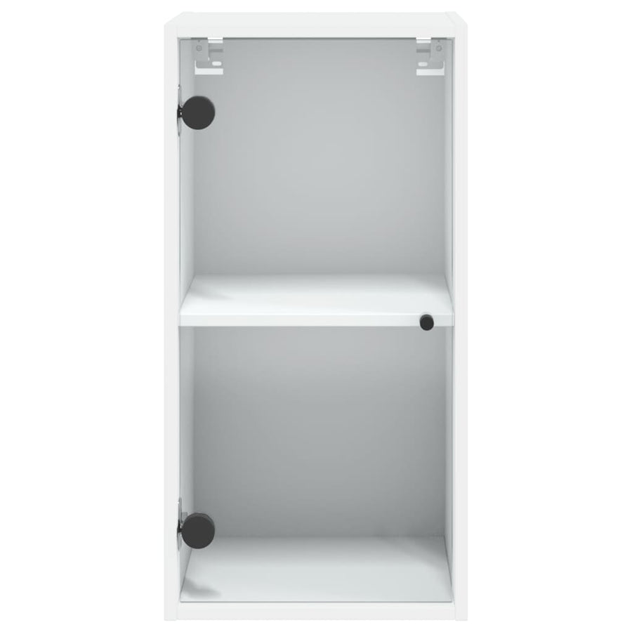 Wandkast Met Glazen Deuren 35X37X68,5 Cm Wit