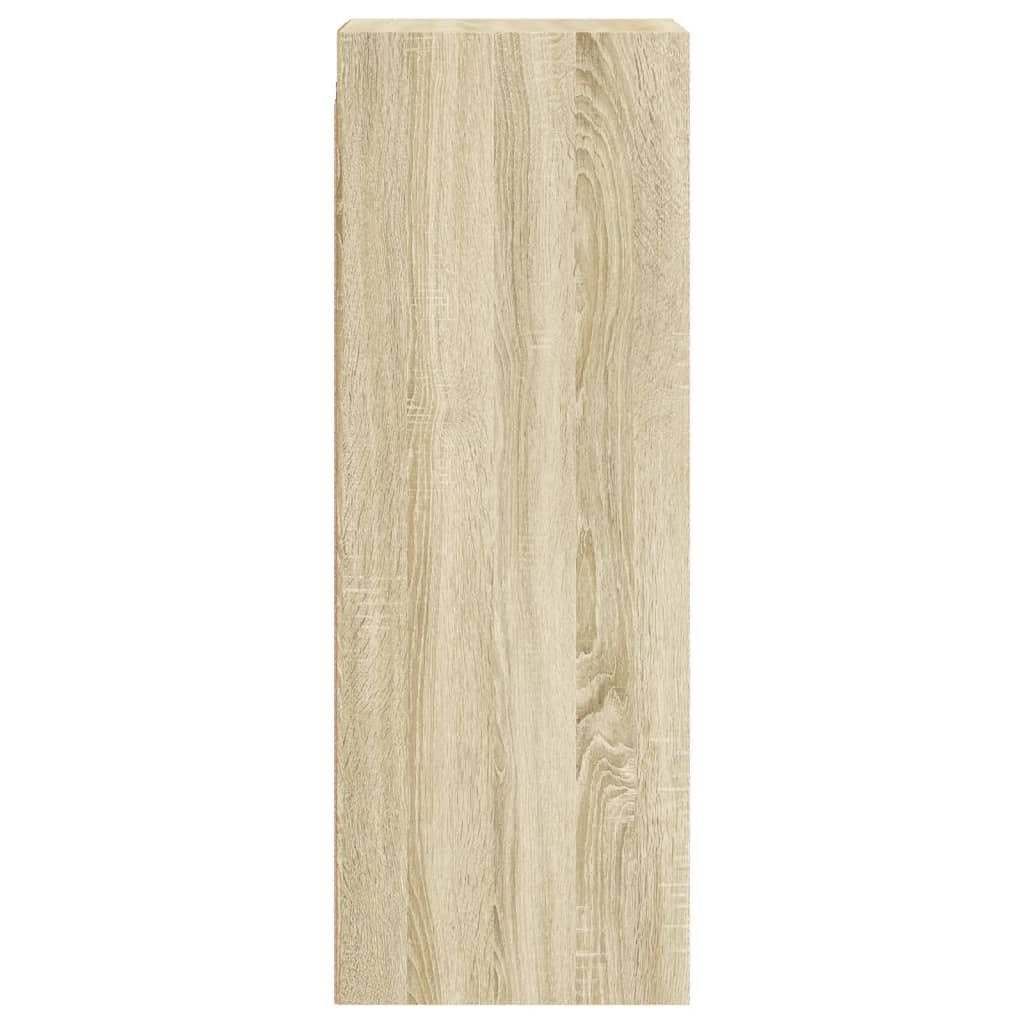 Wandkast Met Glazen Deuren 35X37X100 Cm Kleurig Sonoma eiken