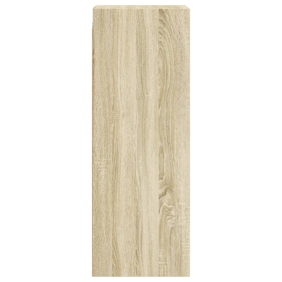 Wandkast Met Glazen Deuren 35X37X100 Cm Kleurig Sonoma eiken