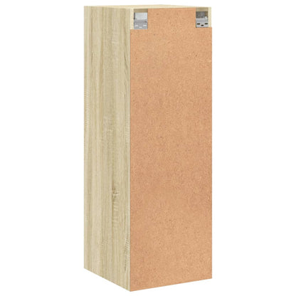 Wandkast Met Glazen Deuren 35X37X100 Cm Kleurig Sonoma eiken