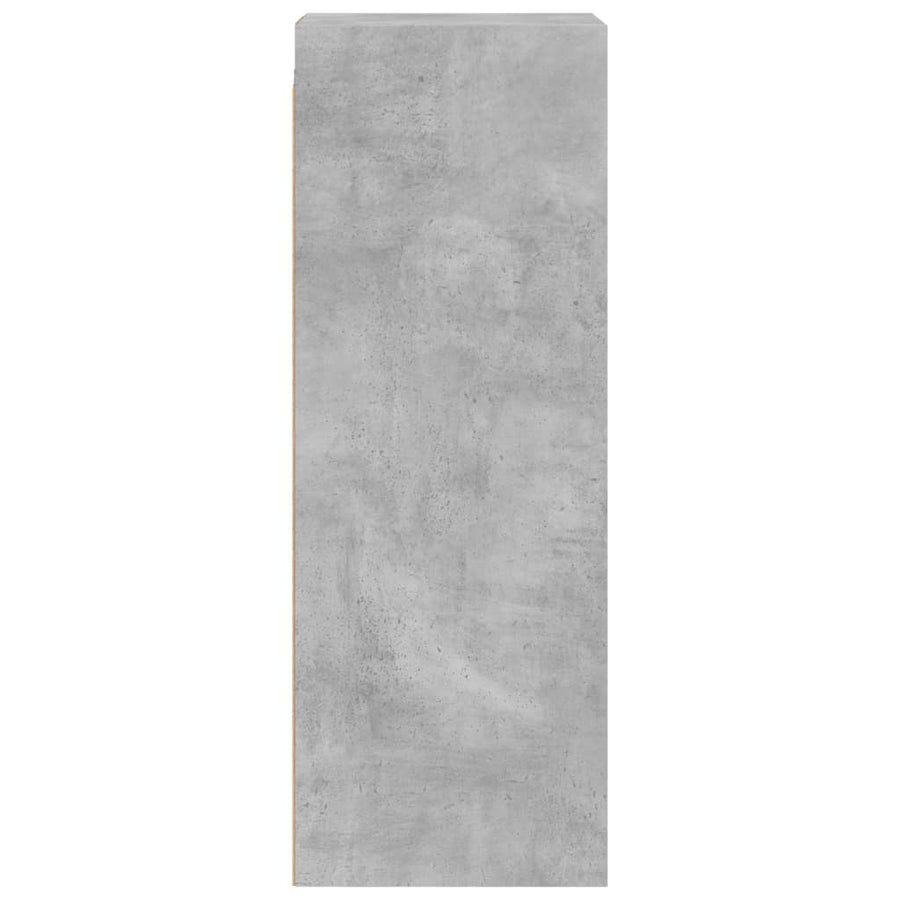 Wandkast Met Glazen Deuren 35X37X00 Cm Betongrijs