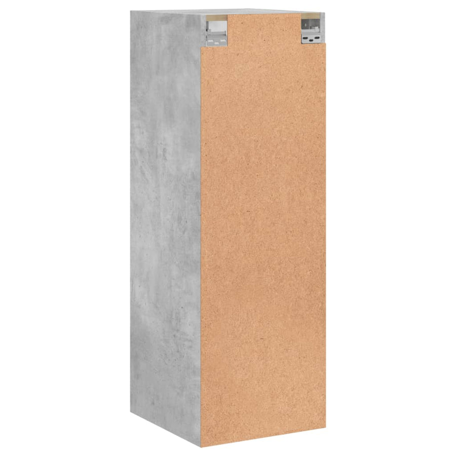 Wandkast Met Glazen Deuren 35X37X00 Cm Betongrijs
