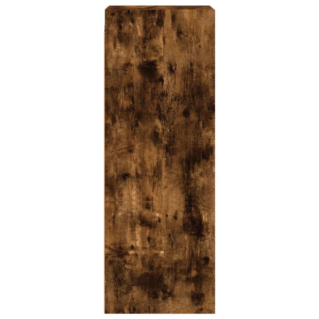 Wandkast Met Glazen Deuren 35X37X00 Cm Kleurig Gerookt eiken