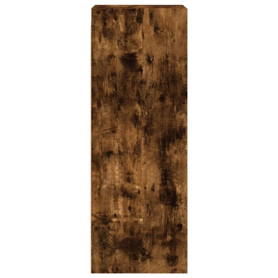 Wandkast Met Glazen Deuren 35X37X00 Cm Kleurig Gerookt eiken