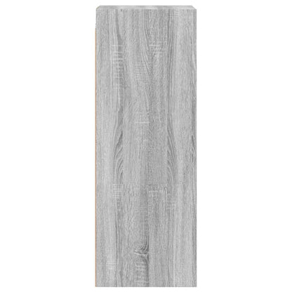 Wandkast Met Glazen Deuren 35X37X00 Cm Eiken Grijs sonoma