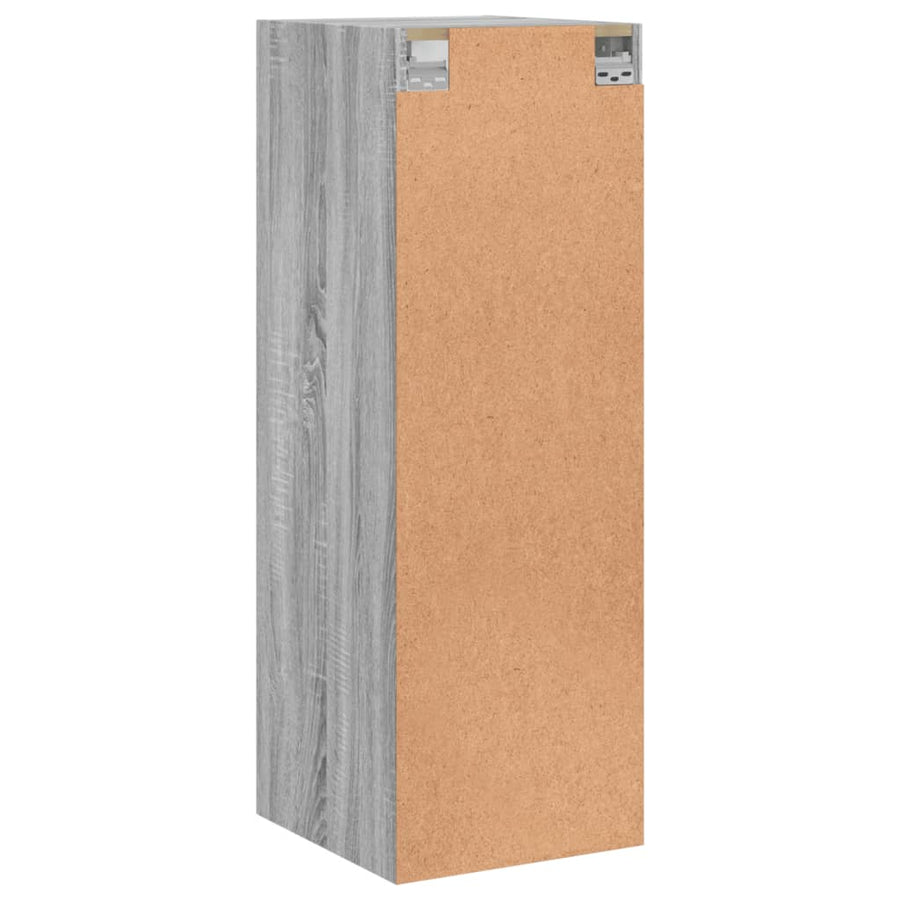 Wandkast Met Glazen Deuren 35X37X00 Cm Eiken Grijs sonoma