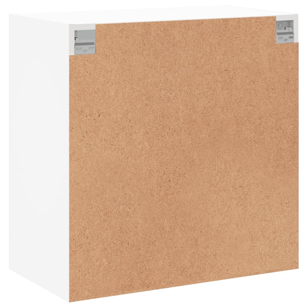 Wandkast Met Glazen Deuren 68X37X68,5 Cm Wit