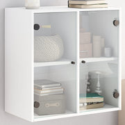 Wall cabinet with glass doors 68x37x68.5 cm white