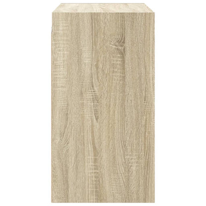 Wandkast Met Glazen Deuren 68X37X68,5 Cm Kleurig Sonoma eiken