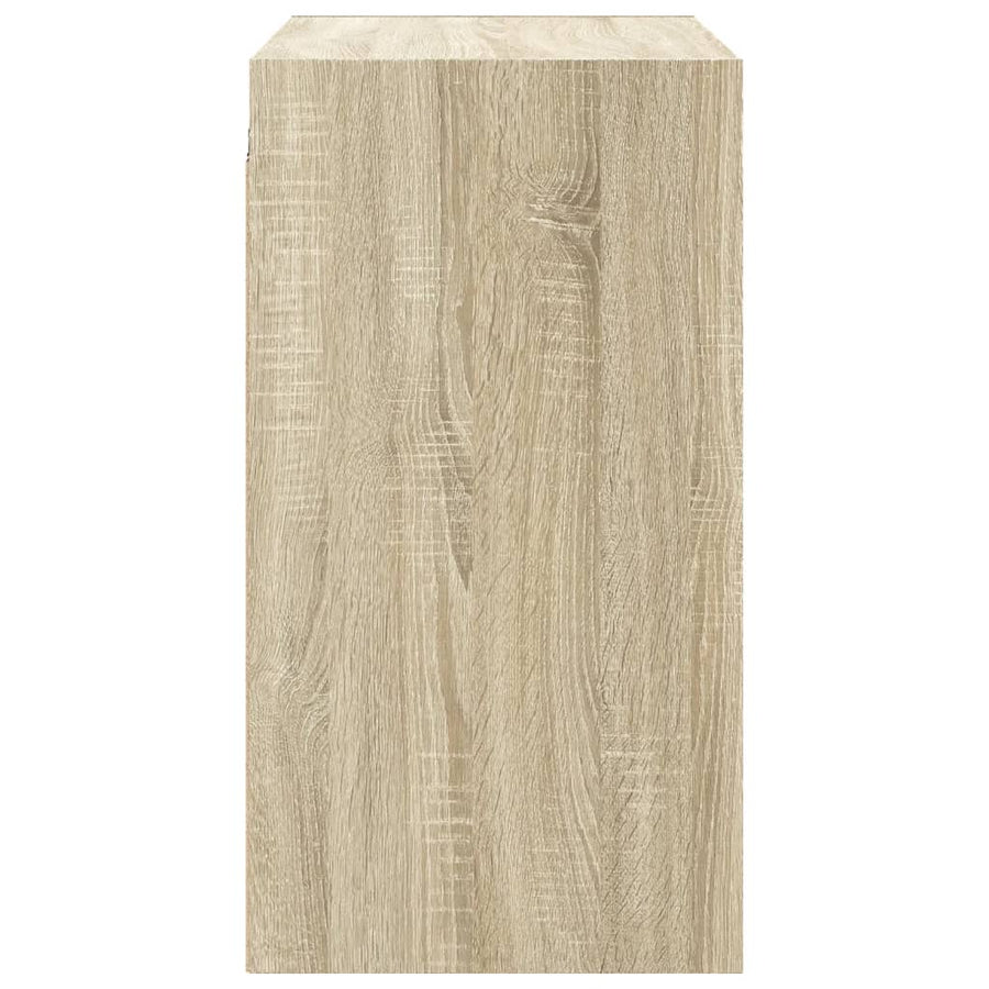 Wandkast Met Glazen Deuren 68X37X68,5 Cm Kleurig Sonoma eiken