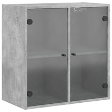 Wandkast Met Glazen Deuren 68X37X68,5 Cm Betongrijs