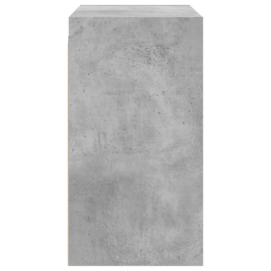 Wandkast Met Glazen Deuren 68X37X68,5 Cm Betongrijs