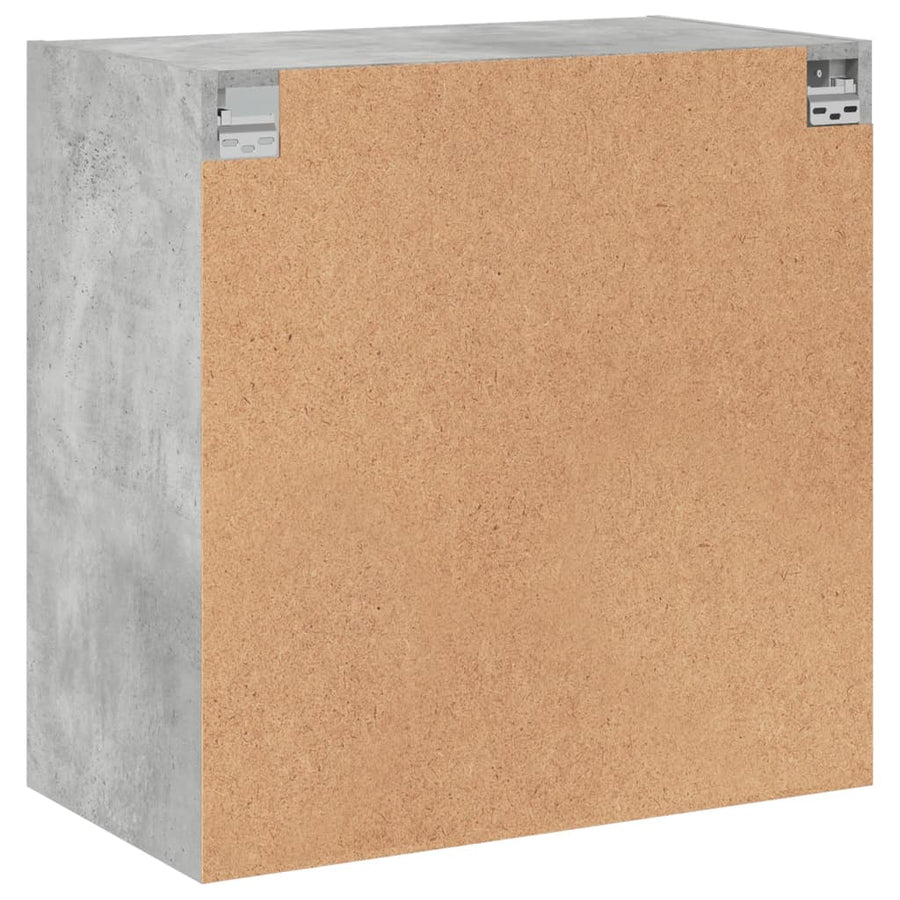 Wandkast Met Glazen Deuren 68X37X68,5 Cm Betongrijs