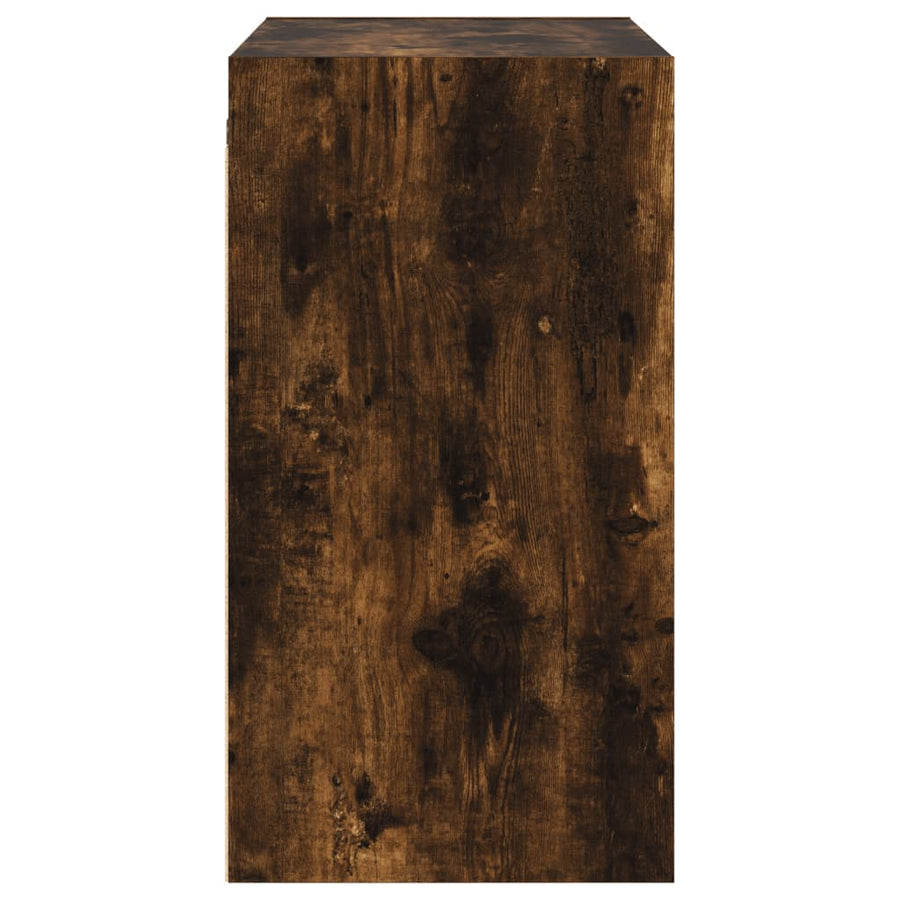 Wandkast Met Glazen Deuren 68X37X68,5 Cm Kleurig Gerookt eiken