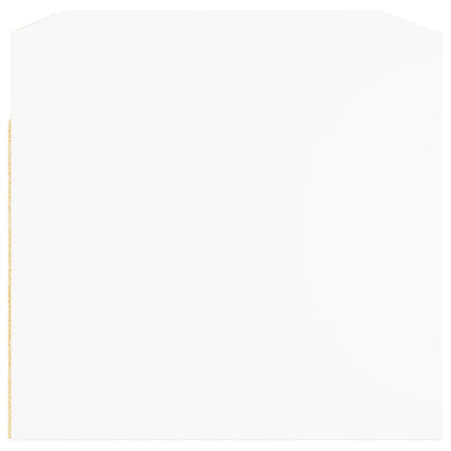 Wandkast Met Glazen Deuren 68,5X37X35 Cm 1 Wit