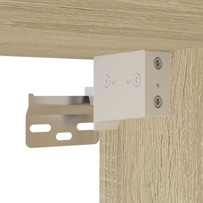 Wandkasten Met Glazen Deuren 68,5X37X35 Cm 2 Sonoma eiken