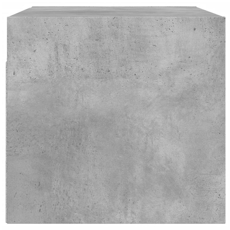 Wandkast Met Glazen Deuren 68,5X37X35 Cm 1 Betongrijs