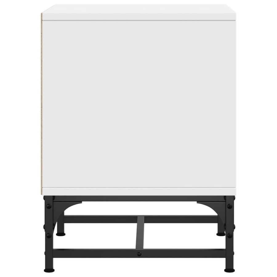 Nachtkastjes Met Glazen Deuren 2 St 35X37X50 Cm Wit