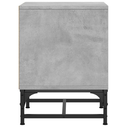 Nachtkastjes Met Glazen Deuren 2 St 35X37X50 Cm Betongrijs