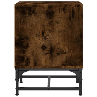 Nachtkastjes Met Glazen Deuren 2 St 35X37X50 Cm Gerookt Eiken
