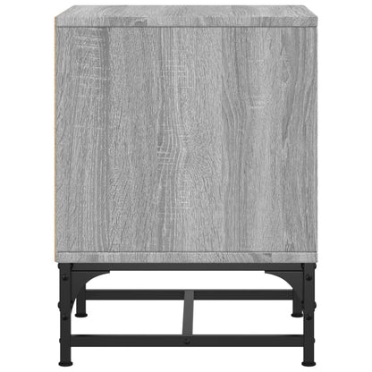 Nachtkastjes Met Glazen Deuren 2 St 35X37X50 Cm Grijs Sonoma
