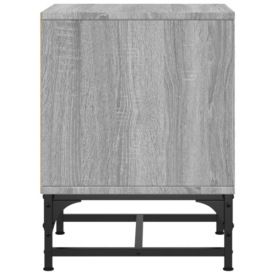 Nachtkastjes Met Glazen Deuren 2 St 35X37X50 Cm Grijs Sonoma
