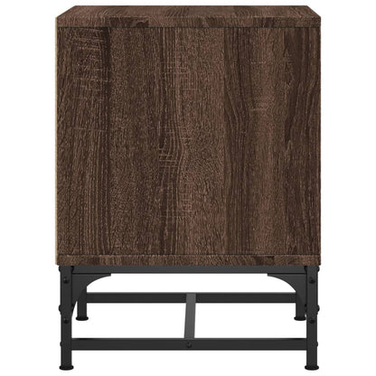 Nachtkastjes Met Glazen Deuren 2 St 35X37X50 Cm Bruineikenkleur