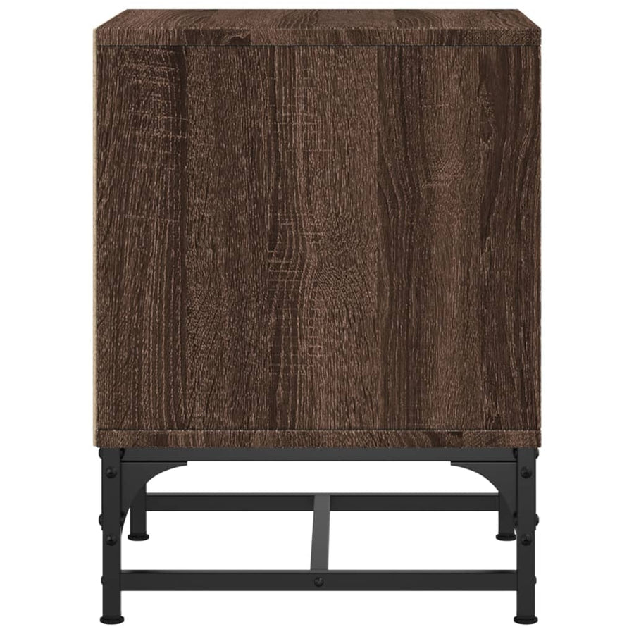 Nachtkastjes Met Glazen Deuren 2 St 35X37X50 Cm Bruineikenkleur