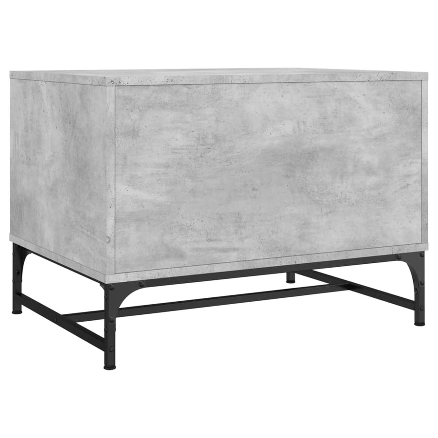 Salontafel Met Glazen Deuren 68,5X50X50 Cm Betongrijs