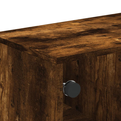 Salontafel Met Glazen Deuren 68,5X50X50 Cm Kleurig Gerookt eiken