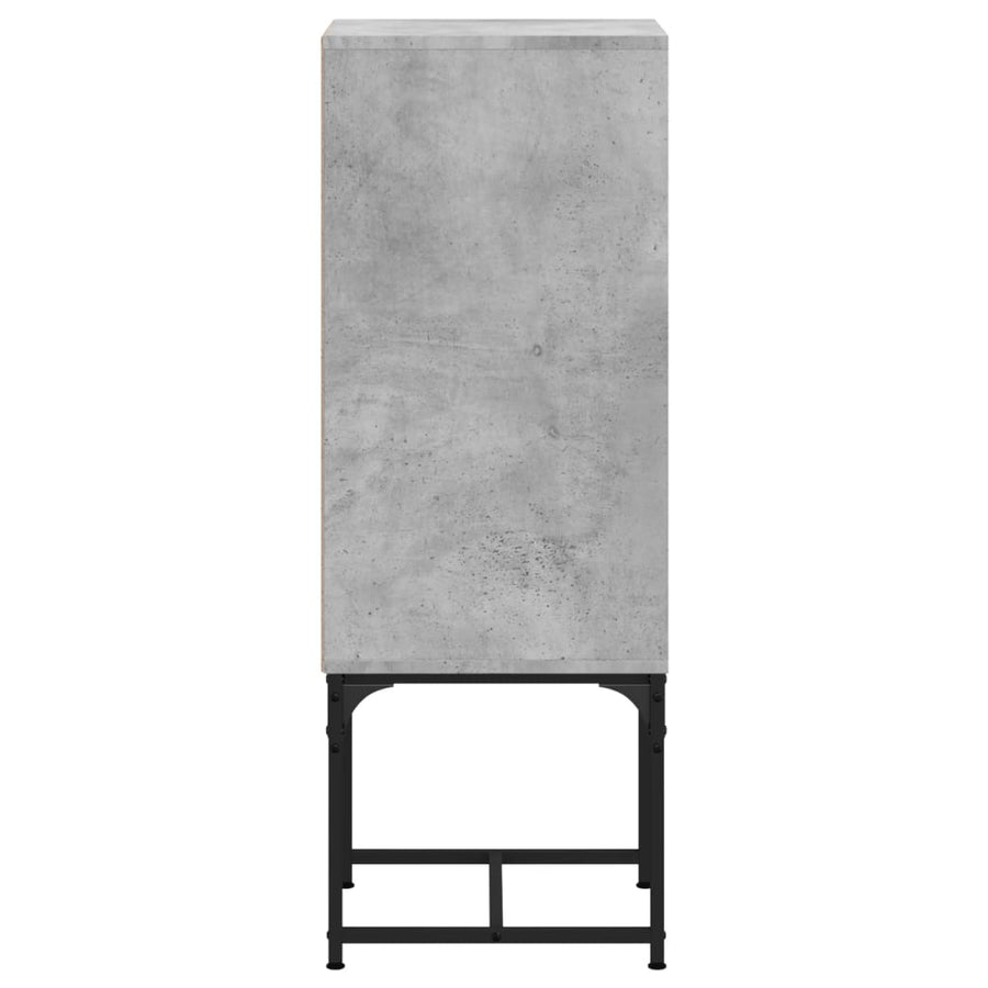 Bijzetkast Met Glazen Deur 35X37X100 Cm Betongrijs