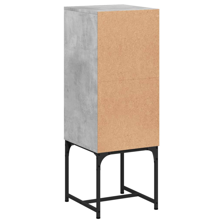 Bijzetkast Met Glazen Deur 35X37X100 Cm Betongrijs