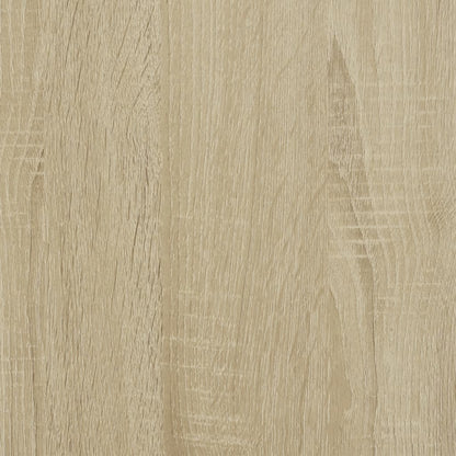 Hoge kast met glazen deuren 35x37x120 cm sonoma eikenkleurig