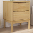 Bedside table FLORO 45x39x57 cm solid pine wax brown