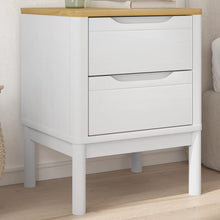 Nachtkastje FLORO 45x39x57 cm massief grenenhout wit